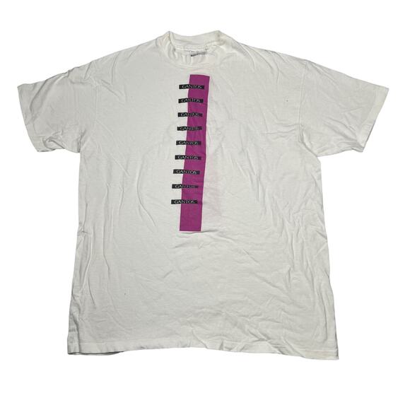 Vintage 90s Gantos Fashion Promo Tee T-Shirt Single Stitch White Adult XL - Picture 2 of 8